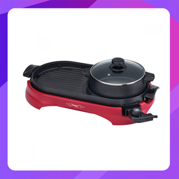 [CCG-EL88DT] 2 in 1 Grill & Steamboat Non-stick Coating plate Pan Grill