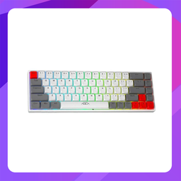 [F3068 (Grey/White)] AULA Wired Mechanical Gaming Keyboard (68 keys)