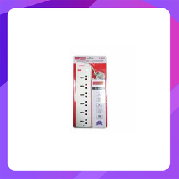 [K-S61] Crome 6 x Universal Socket 1 x On/Off Switch  (5m)