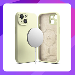 [111202525] Ringke Silicone Magnetic Case for iPhone 15 Plus(Sunny Lime)