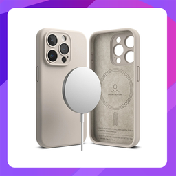 [111202444] Ringke Silicone Magnetic Case for iPhone 15 Pro Max (Stone)