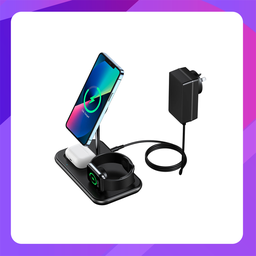 [550900427] Choetech 3-in-1 Magnetic Wireless Charging Station T589-F (Black)
