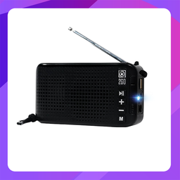 [AC1760050] SONICGEAR 2GO-RDO 20 Black Portable Solor Radio Speaker