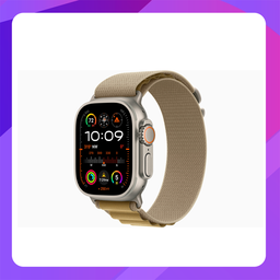[MX4F3ZP/A] Apple Watch Ultra 2 (Cellular + GPS)-49mm -Natural Titanium Case With Tan Alpine Loop -Medium