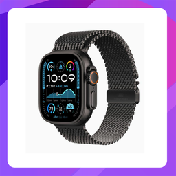 [MX5V3ZP/A] Apple Watch Ultra 2 (Cellular + GPS)-49mm -Black Titanium Case With Black Titanium Milanese Loop -L