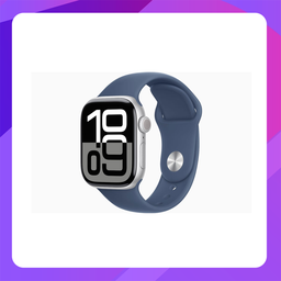 [MWWC3ZP/A] Apple Watch Series 10 (GPS) 42mm - Silver Aluminum Case With Denim Sport Band -M/L