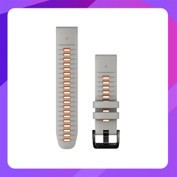 [GM-010-13280-02] Garmin Epix PRO (G2), 22 mm QuickFit Grey/Ember Orange Silicone Band