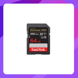 [SDSDXXU-064G-GN4IN] SanDisk Extreme Pro SDXC,64GB, V30, U3, C10, UHS-I, 200MB/s R, 90MB/s W, 4x6