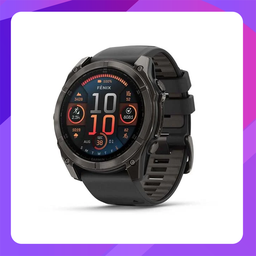 [GM-010-02905-63] fēnix® 8 – 51 mm, AMOLED Sapphire, Carbon Gray DLC Titanium with Black/Pebble Gray Silicone Band