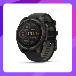 [GM-010-02907-70] fēnix® 8 – 51 mm, Solar Sapphire, Carbon Gray DLC Titanium with Black/Pebble Gray Silicone Band