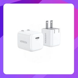 [HK-CD318-W] UGREEN Nexode 20W USB-C PD GaN Fast Charger US (White)