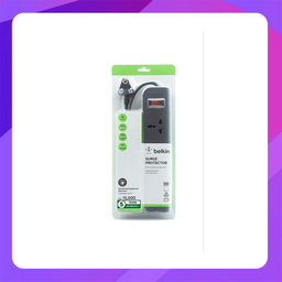 [F9E400zb1.5Mgry] Belkin 4 Sockets Surge Protector Essential Series (1.5m)