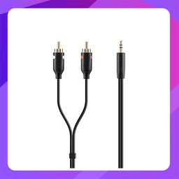 [F3Y116qe2M] Belkin Mini stereo to RCA audio Cable -2M (Gold Plated)