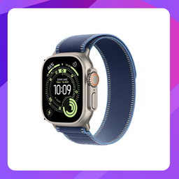 [MEWU4X/A] Apple Watch Ultra 3 (Cellular +GPS) 49mm - Natural Titanium Case with Blue/Bright Blue Trail Loop -M/L