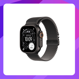 [MF1Q4X/A] Apple Watch Ultra 3 (Cellular +GPS) 49mm - Black titanium Case with Black Titanium Milanese Loop -Medium
