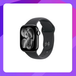 [MEQU4X/A] Apple Watch Series 11(GPS) 42mm - Jet Black Aluminum Case with Black Sport Band -M/L