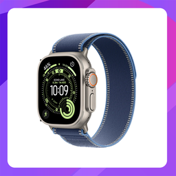 [MEWR4X/A] Apple Watch Ultra 3 (Cellular +GPS) 49mm - Natural Titanium Case with Blue/Bright Trail Loop -S/M