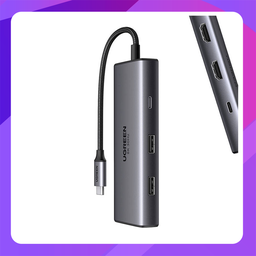[HK-CM498] UGREEN USB-C to 2*USB-A 3.2+2*USB-C 3.2+2*HDMI+PD port Converter