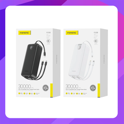 Foneng PX108 30000mAh Power Bank with 3 Built-in Cables (22.5W)