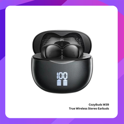 [01030148BL] REMAX CozyBuds W39 V5.4 Digital Display Bluetooth Wireless Earbuds-Black