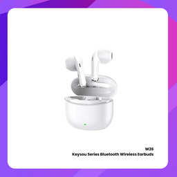 [01030145W] REMAX CozyBuds W26 Keyzou Series Bluetooth Wireless Earbuds-White